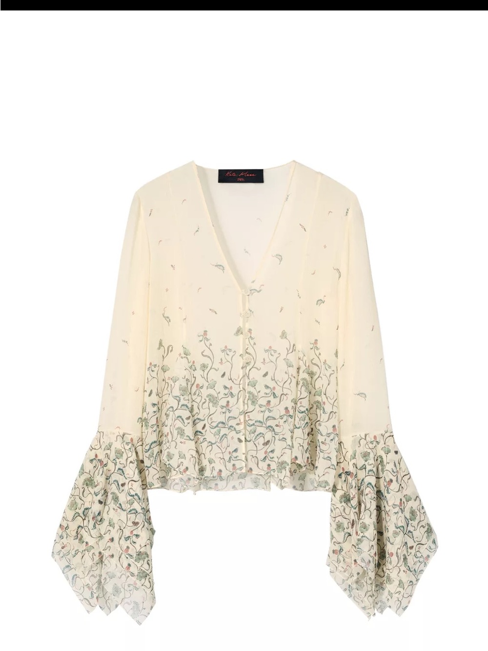 Zara Silk Printed Blouse KATE MOSS X ZARA in size Large